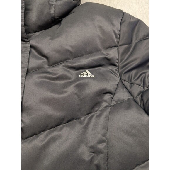 Adidas Long Down Padding 85 Black Puffer Jacket Size Medium - Picture 6 of 10